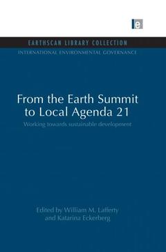 Couverture de l’ouvrage From the Earth Summit to Local Agenda 21