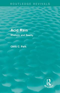 Couverture de l’ouvrage Acid Rain (Routledge Revivals)