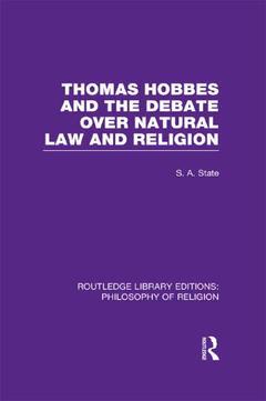 Couverture de l’ouvrage Thomas Hobbes and the Debate over Natural Law and Religion