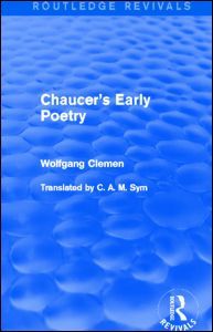 Couverture de l’ouvrage Chaucer's Early Poetry (Routledge Revivals)