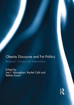 Couverture de l’ouvrage Obesity Discourse and Fat Politics