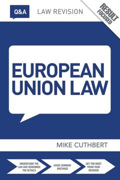 Couverture de l’ouvrage Q&A European Union Law