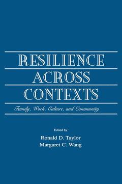 Couverture de l’ouvrage Resilience Across Contexts