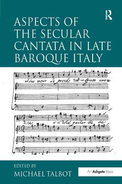 Couverture de l’ouvrage Aspects of the Secular Cantata in Late Baroque Italy