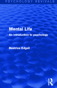 Couverture de l’ouvrage Mental Life