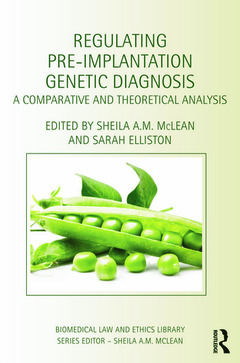 Couverture de l’ouvrage Regulating Pre-Implantation Genetic Diagnosis