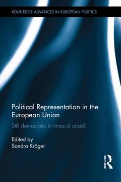 Couverture de l’ouvrage Political Representation in the European Union