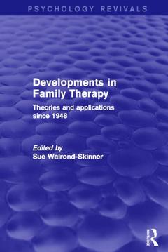 Couverture de l’ouvrage Developments in Family Therapy