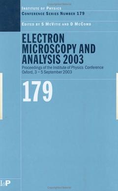 Couverture de l’ouvrage Electron Microscopy and Analysis 2003