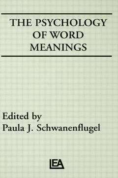 Couverture de l’ouvrage The Psychology of Word Meanings
