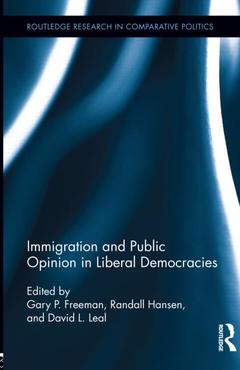 Couverture de l’ouvrage Immigration and Public Opinion in Liberal Democracies