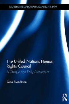 Couverture de l’ouvrage The United Nations Human Rights Council