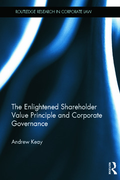 Couverture de l’ouvrage The Enlightened Shareholder Value Principle and Corporate Governance