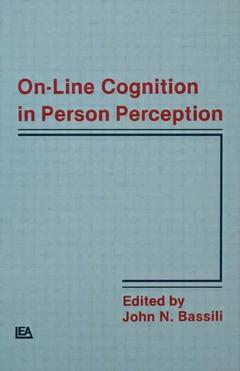Couverture de l’ouvrage On-line Cognition in Person Perception