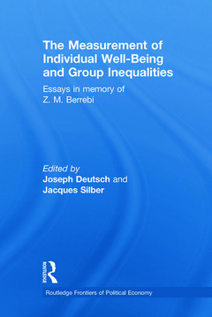 Couverture de l’ouvrage The Measurement of Individual Well-Being and Group Inequalities