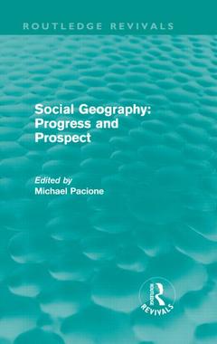 Couverture de l’ouvrage Social Geography (Routledge Revivals)