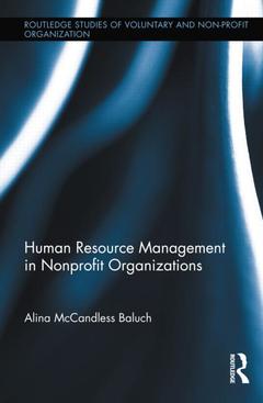 Couverture de l’ouvrage Human Resource Management in Nonprofit Organizations
