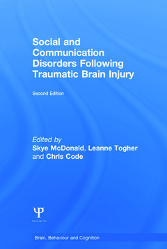 Couverture de l’ouvrage Social and Communication Disorders Following Traumatic Brain Injury