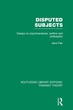 Cover of the book Disputed Subjects (RLE Feminist Theory)