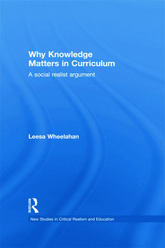 Couverture de l’ouvrage Why Knowledge Matters in Curriculum