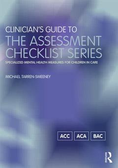 Couverture de l’ouvrage Clinician's Guide to the Assessment Checklist Series
