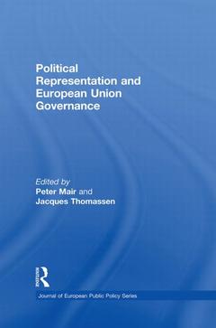Couverture de l’ouvrage Political Representation and European Union Governance