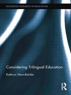 Couverture de l’ouvrage Considering Trilingual Education