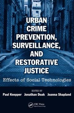 Couverture de l’ouvrage Urban Crime Prevention, Surveillance, and Restorative Justice