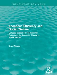 Couverture de l’ouvrage Economic Efficiency and Social Welfare (Routledge Revivals)