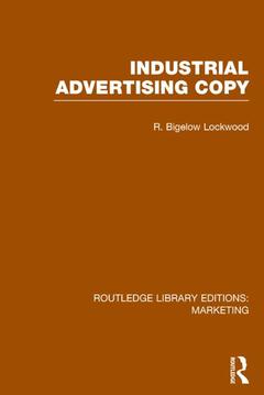 Cover of the book Industrial Advertising Copy (RLE Marketing)