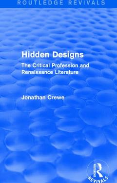 Couverture de l’ouvrage Hidden Designs (Routledge Revivals)