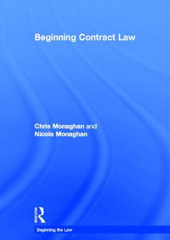 Cover of the book Beginning Contract Law