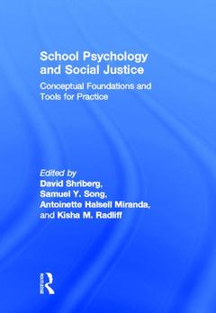 Couverture de l’ouvrage School Psychology and Social Justice