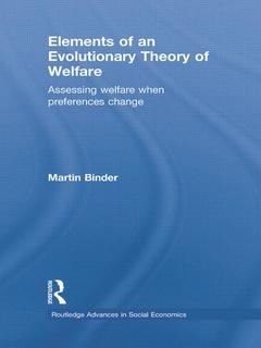 Couverture de l’ouvrage Elements of an Evolutionary Theory of Welfare