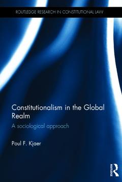 Couverture de l’ouvrage Constitutionalism in the Global Realm