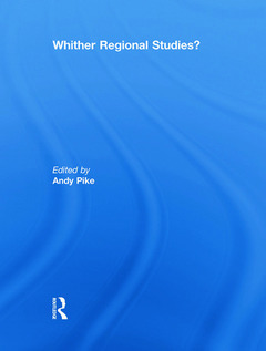 Couverture de l’ouvrage 'Whither regional studies?'