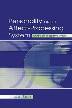 Couverture de l’ouvrage Personality as an Affect-processing System