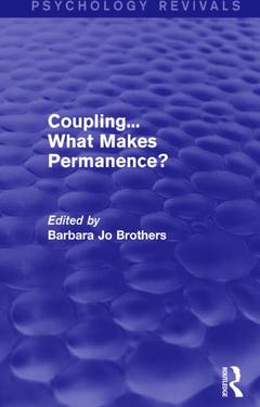 Couverture de l’ouvrage Coupling... What Makes Permanence?