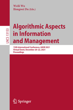 Couverture de l’ouvrage Algorithmic Aspects in Information and Management