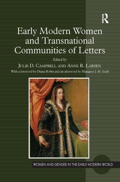Couverture de l’ouvrage Early Modern Women and Transnational Communities of Letters