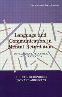 Cover of the book Language and Communication in Mental Retardation