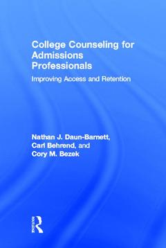 Cover of the book College Counseling for Admissions Professionals