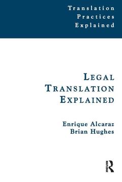 Couverture de l’ouvrage Legal Translation Explained