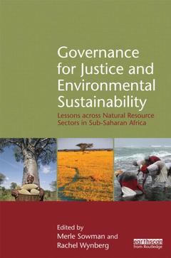 Couverture de l’ouvrage Governance for Justice and Environmental Sustainability