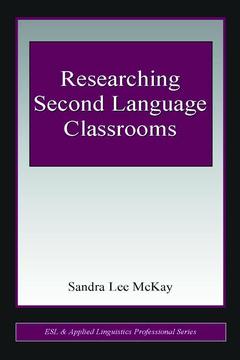 Couverture de l’ouvrage Researching Second Language Classrooms