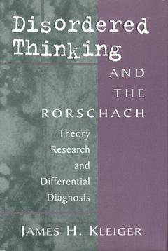 Couverture de l’ouvrage Disordered Thinking and the Rorschach