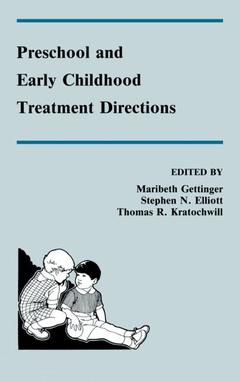 Couverture de l’ouvrage Preschool and Early Childhood Treatment Directions