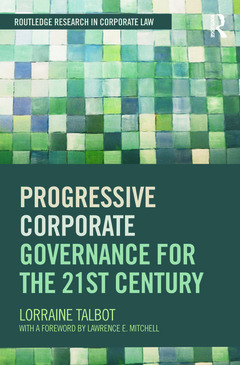 Couverture de l’ouvrage Progressive Corporate Governance for the 21st Century