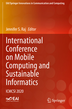 Couverture de l’ouvrage International Conference on Mobile Computing and Sustainable Informatics
