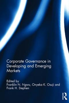 Couverture de l’ouvrage Corporate Governance in Developing and Emerging Markets